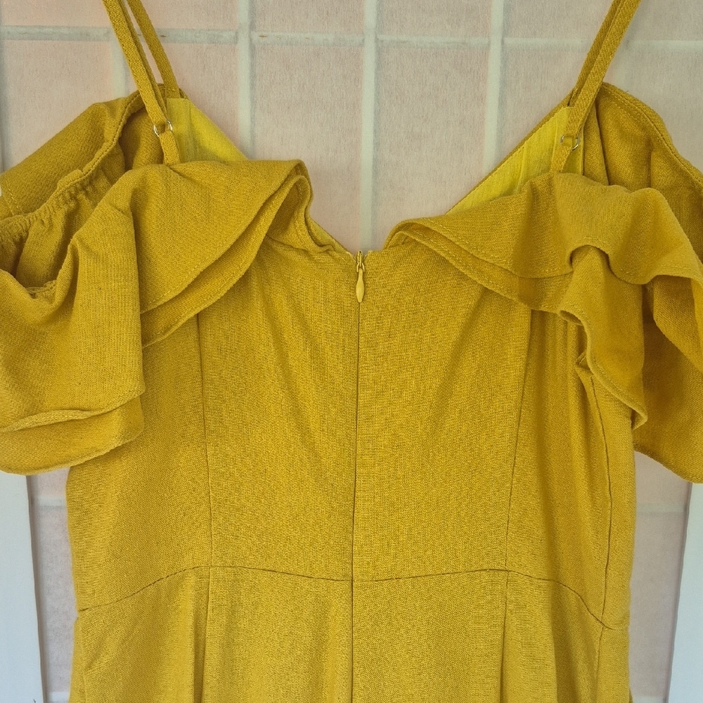 Mustard Ruffled Jumpsuit - Picture 8 of 10